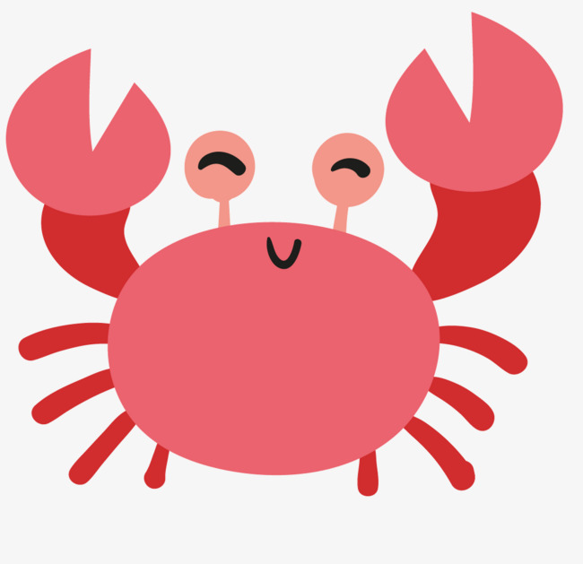 Cute crab material clipart red cartoon image and jpg