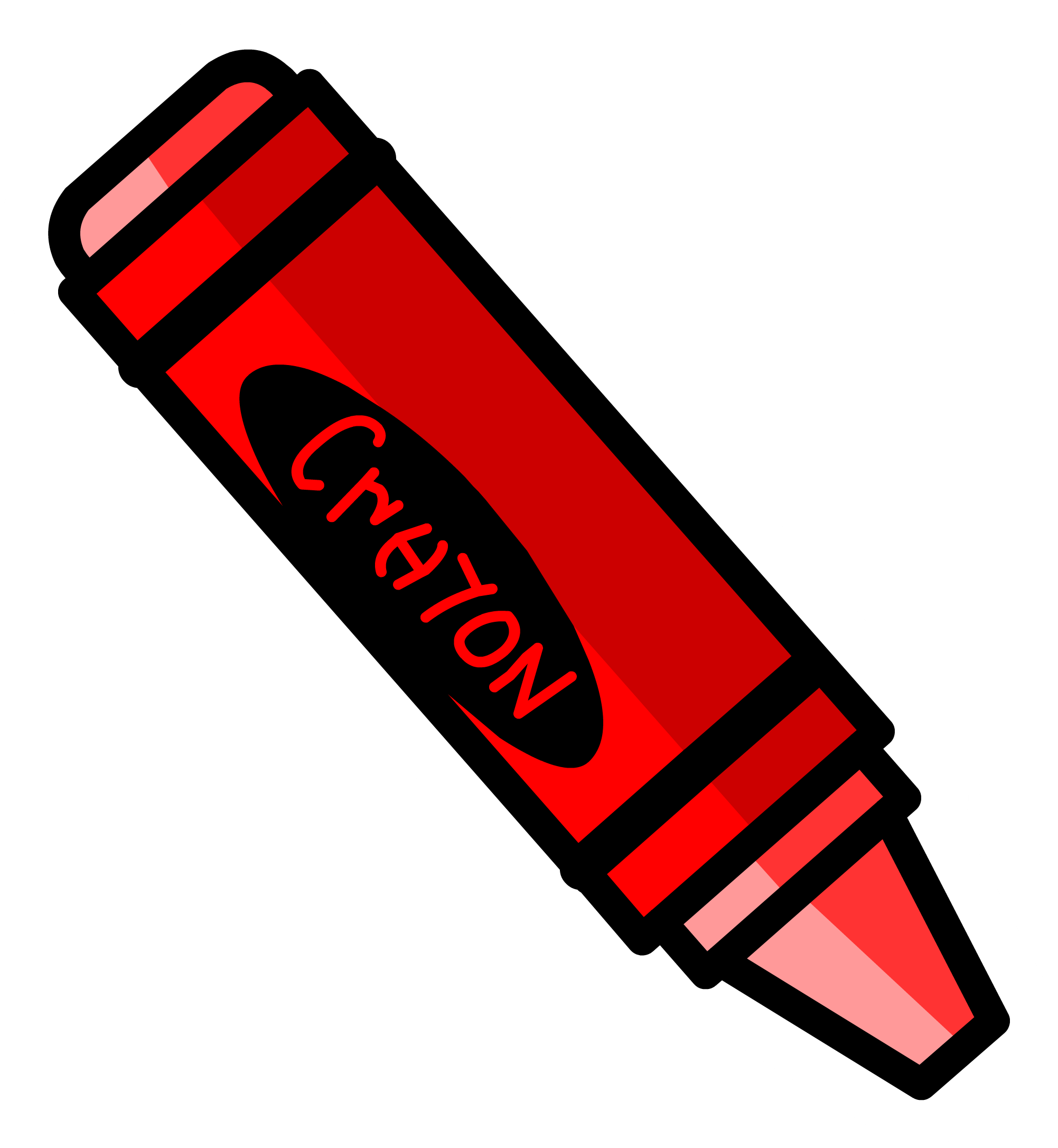 Free crayon clipart image 7 red png