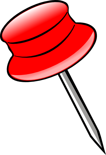 Red push pin clipart free download on png