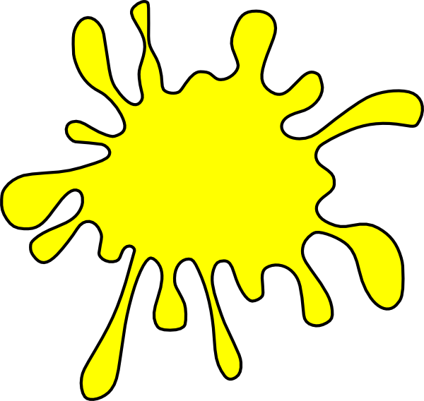 Yellow splatter clipart jpg