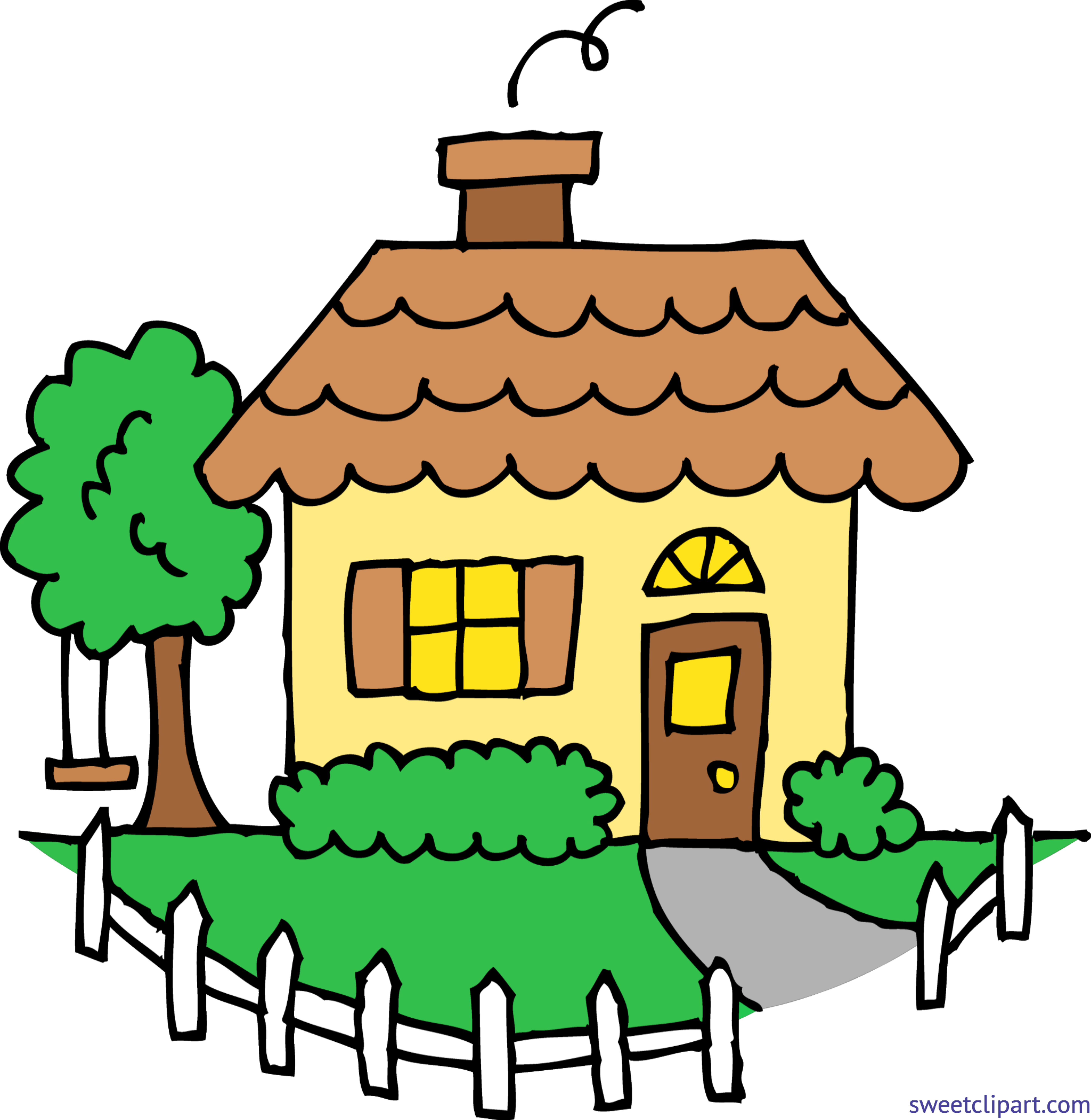 Cute yellow house clip art sweet png