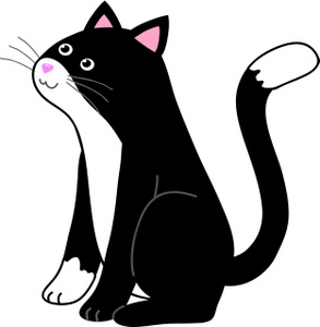 black cat Cat clip art black and white free clipart images jpg
