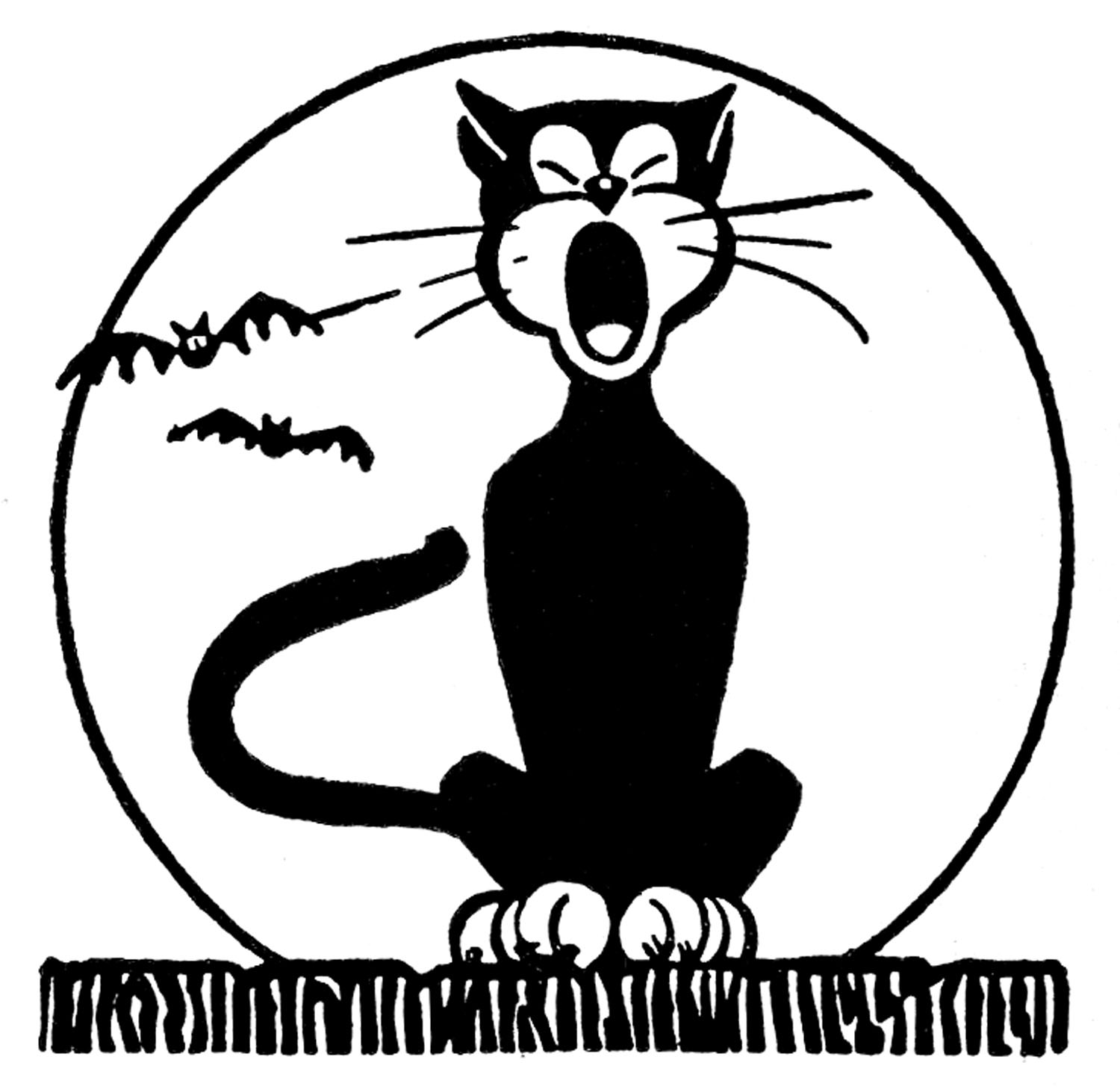black cat Moon cat clipart explore pictures jpg