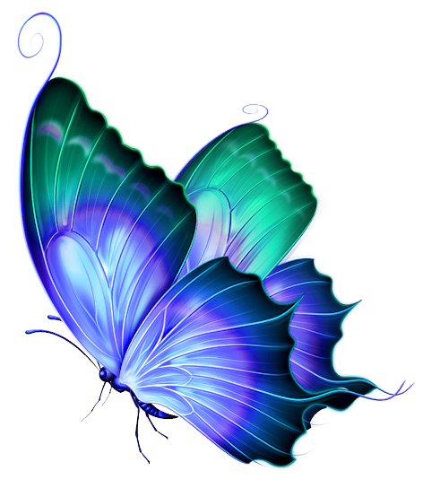 butterfly transparent Transparent blue and green deco butterfly clipart gallery png
