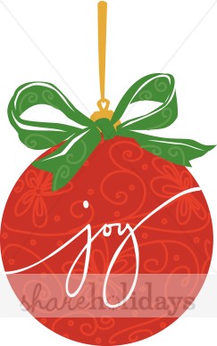 Joy word art on christmas ornament clipart jpg