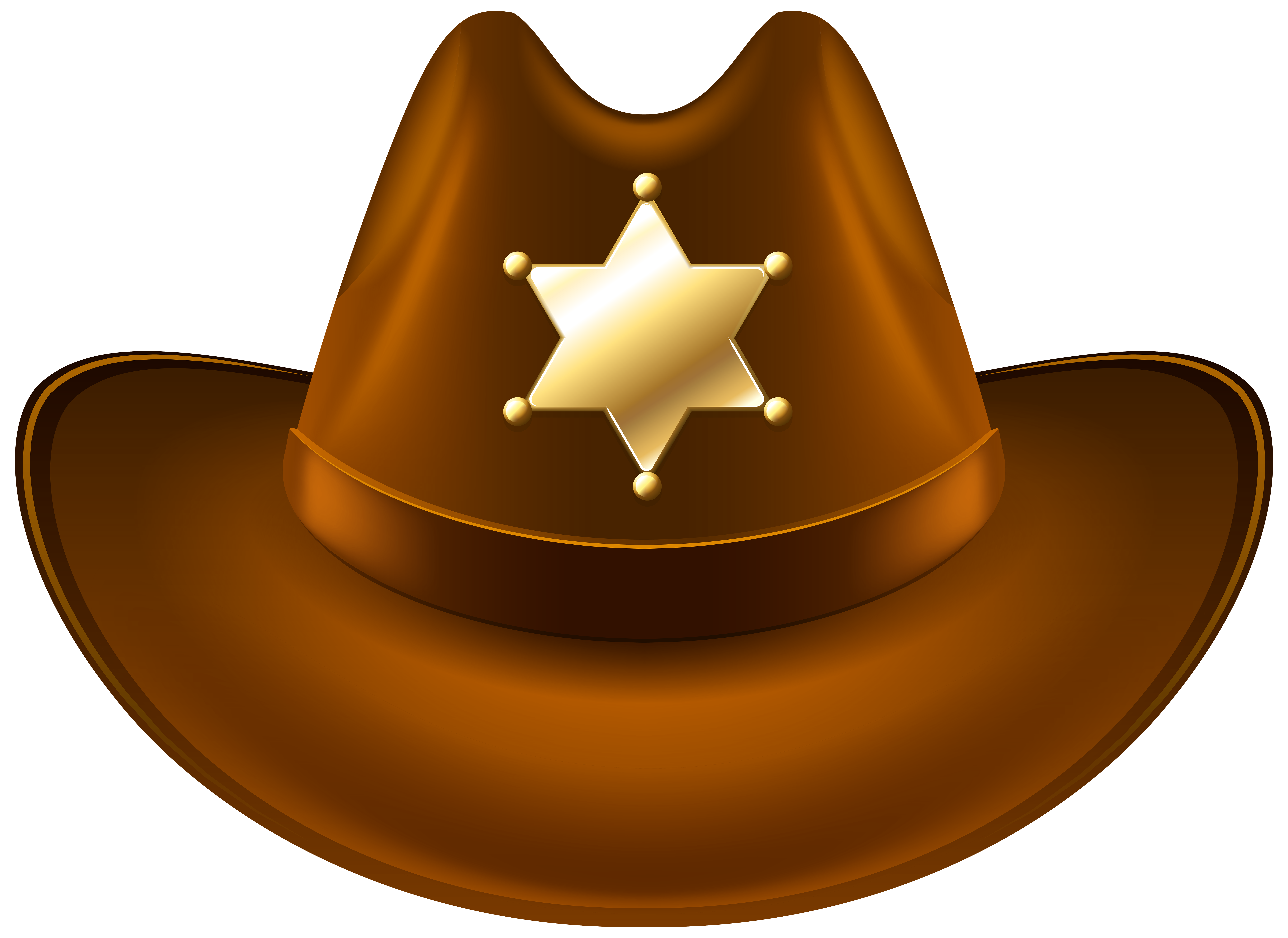 Cowboy hat with sheriff badge transparent clip art image png