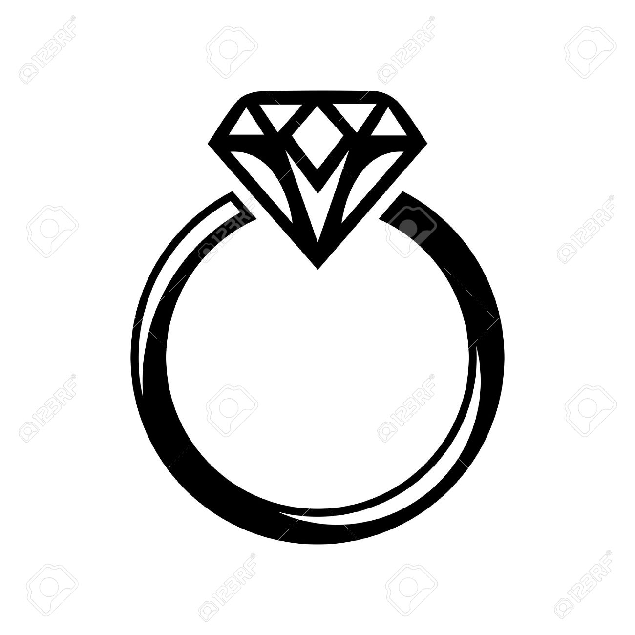 Wedding diamond ring clipart great free clipart silhouette jpeg - Clipartix