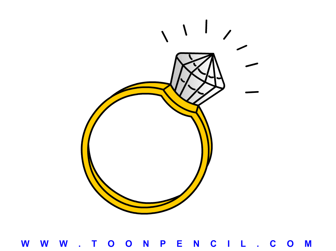 Learn how to draw a diamond ring for kids step by gif