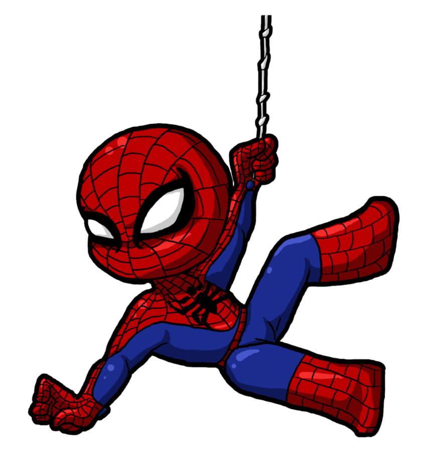 Spiderman clipart cute cartoon for kids png