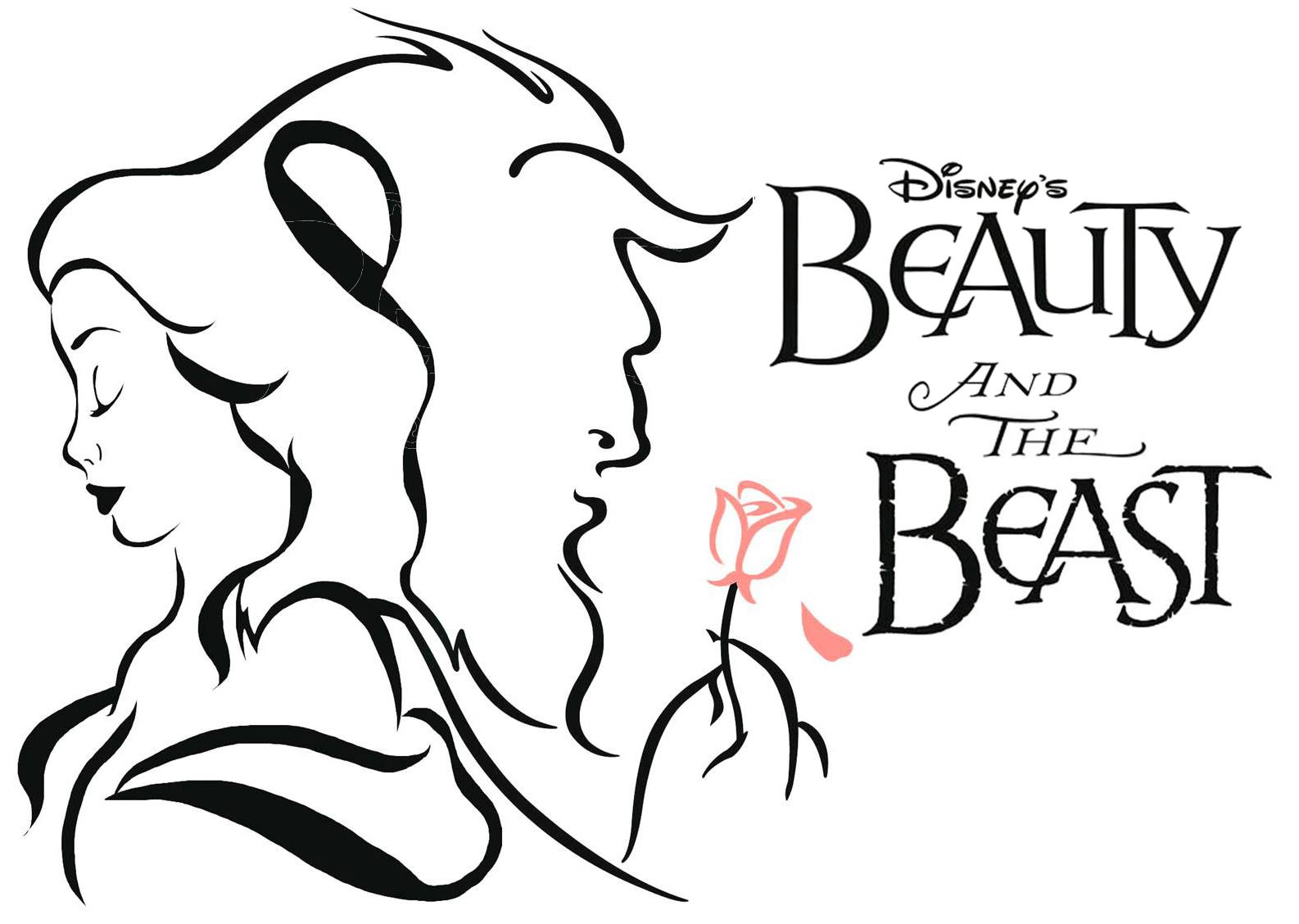 Beauty and the beast black white clipart 4 clipart station jpg