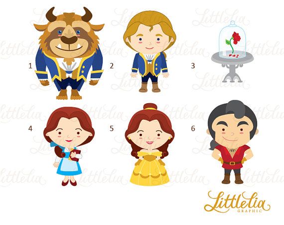 Chibi clipart beauty and the beast free on jpg
