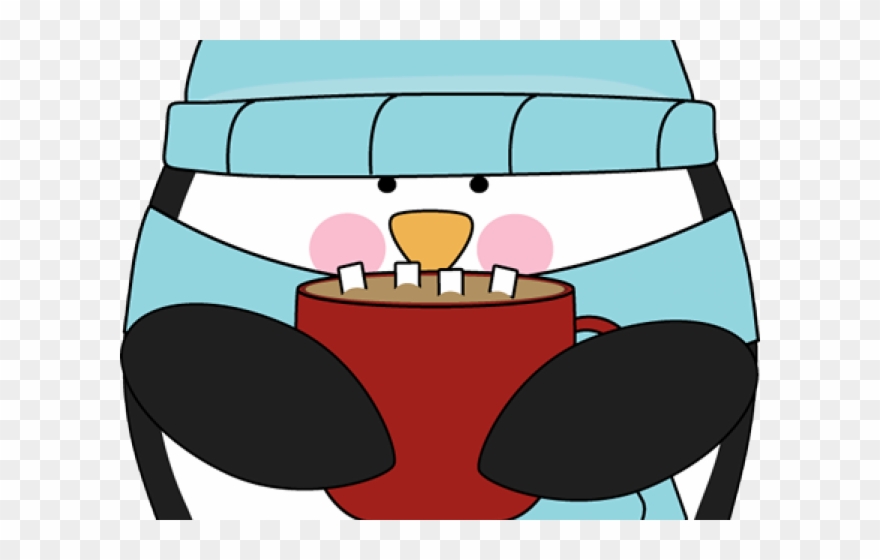 Hot chocolate clipart valentine winter penguin png