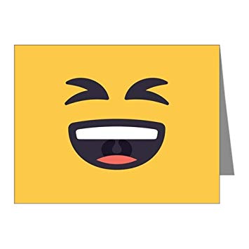 Cafepress laughing emoji face blank note cards pack of jpg