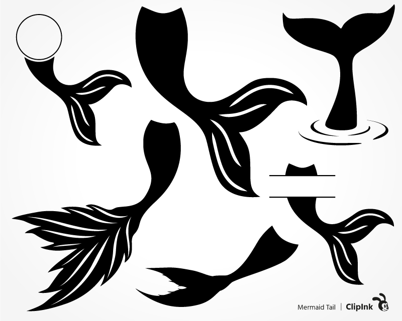 Mermaid tail svg frame dxf pdf clipink jpg