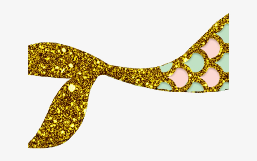 Mermaid tail clipart gold glitter png
