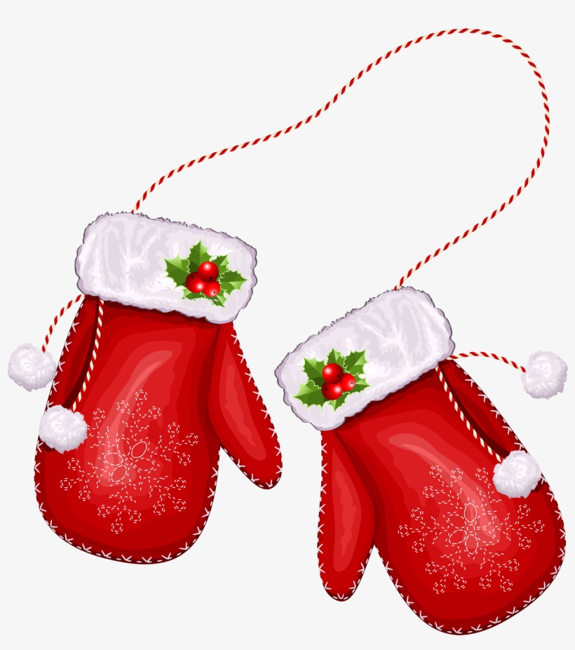 Christmas mittens clipart image transparent free download png