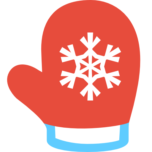 Red christmas mittens clipart jpg