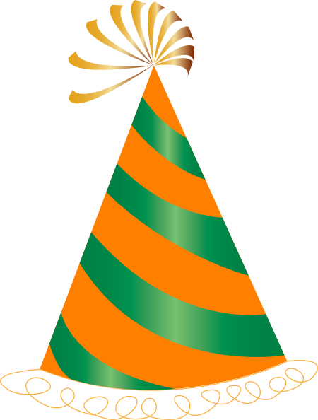 Orange and green party hat clip art at vector clip art png