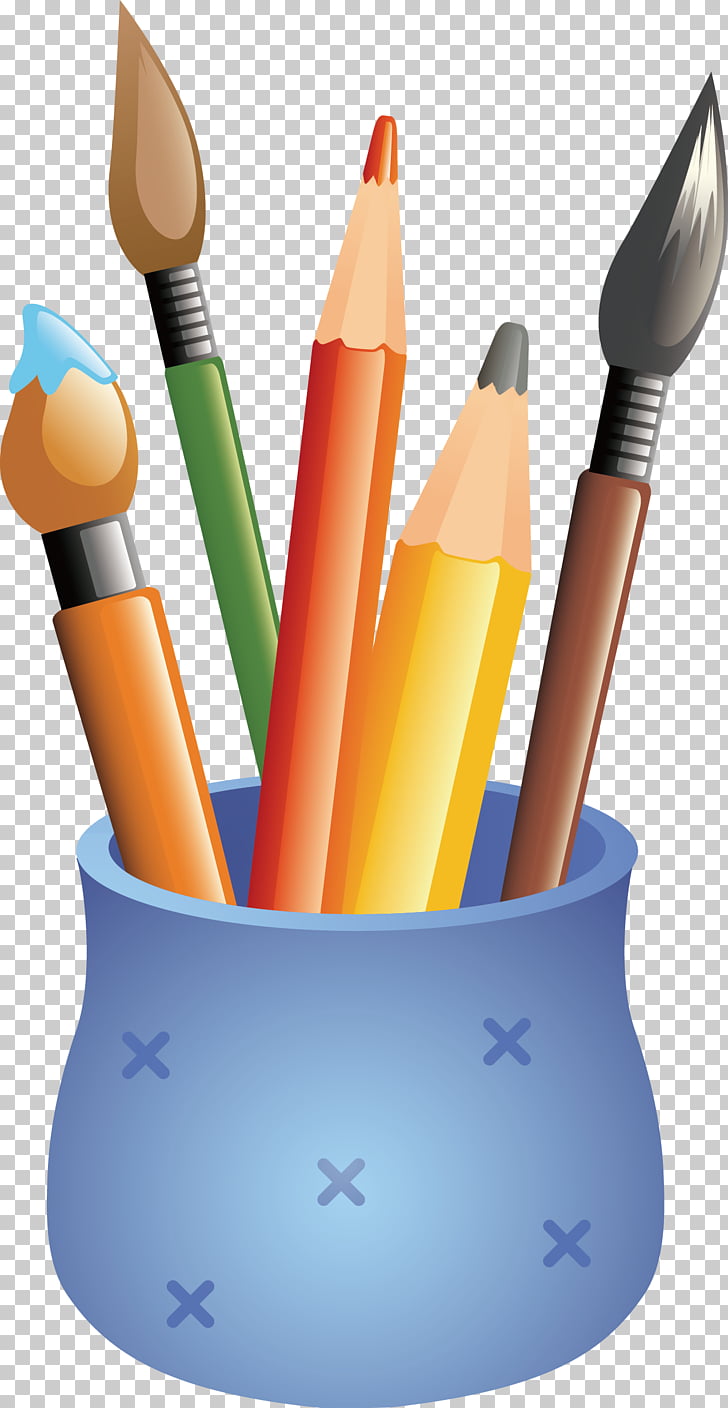 Pencil case drawing colored pencil cartoon pen holder clipart jpg