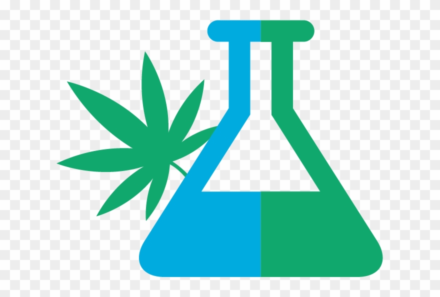 Medical marijuana science beaker transparent clipart black png