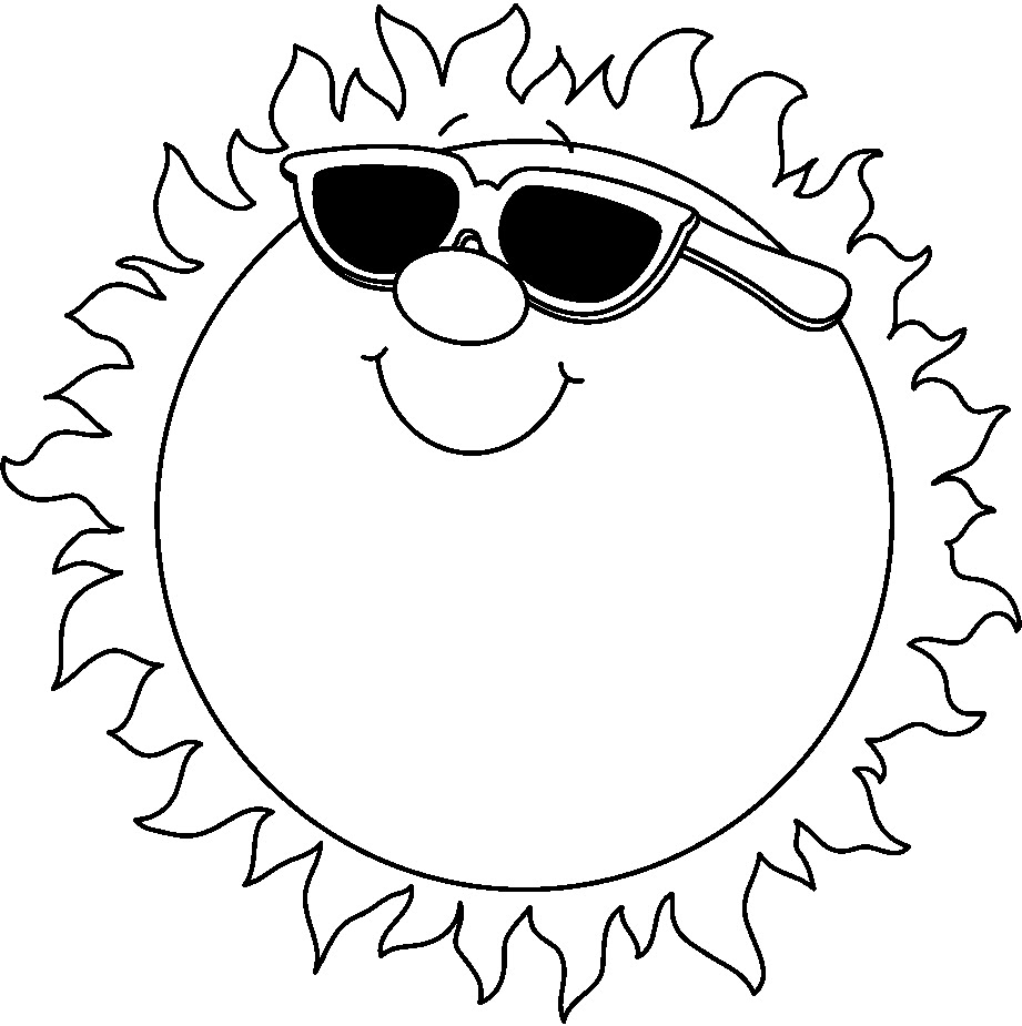 Free Sun Clipart Black And White Pictures Clipartix