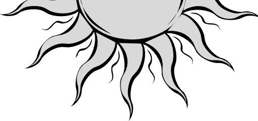 Sun banner download black and white huge freebie download png