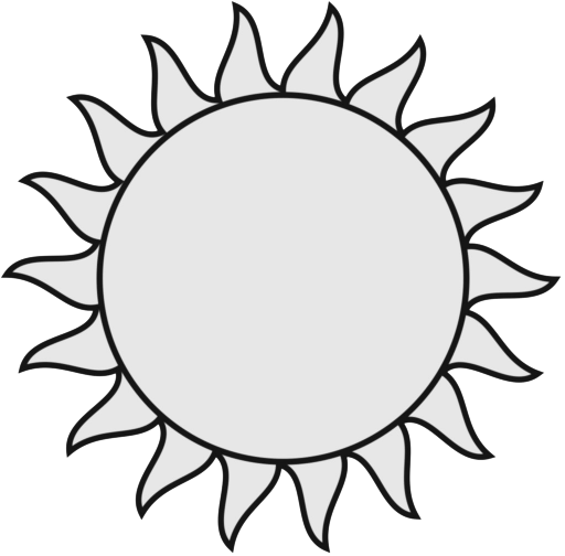 Free sun black and white clipart png