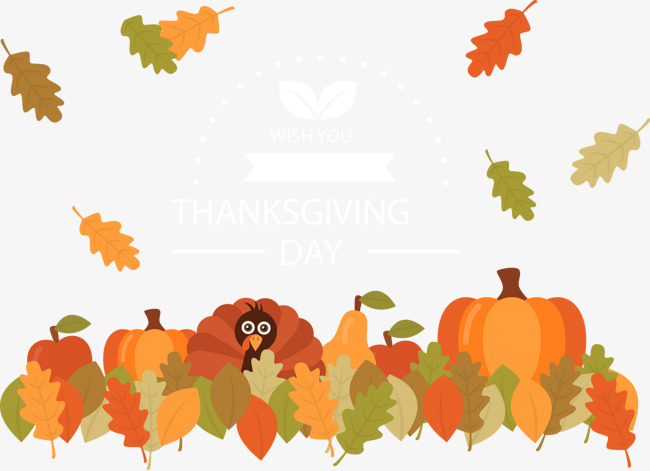 Thanksgiving pumpkin leaves cartoon jpg