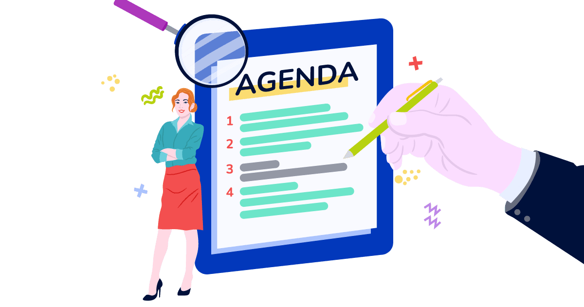Agenda how to use digital daily planner effectively clipart vector