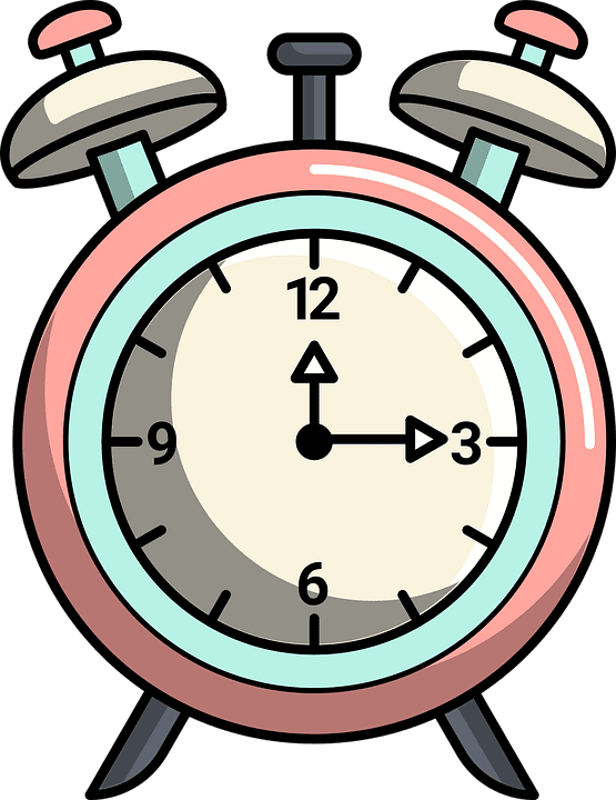 Alarm clock analog vector graphic clipart