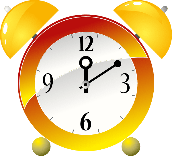 Alarm clock clipart vector line 3