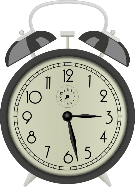 Alarm clock clipart vector line