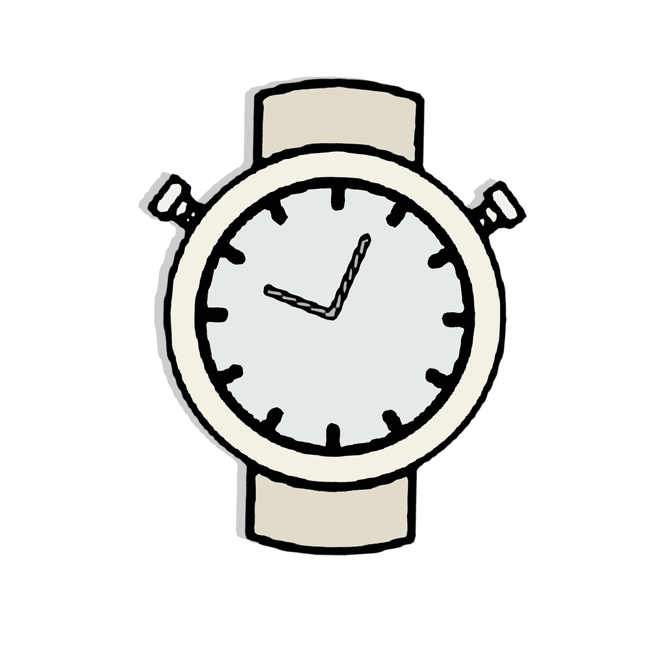 Alarm clock watch clipart vector sticker image from