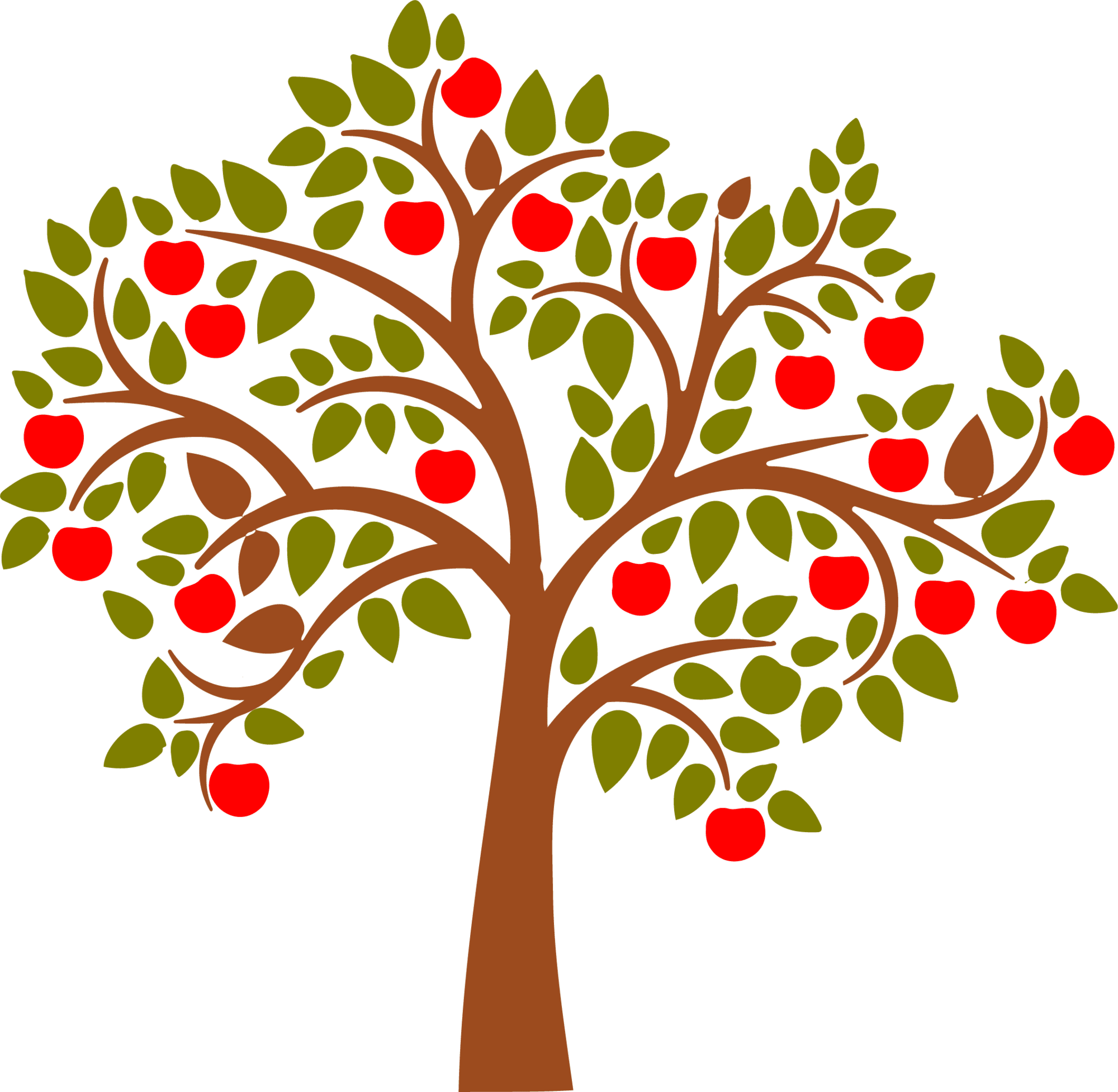 Apple tree bear fruit graphic clipart free