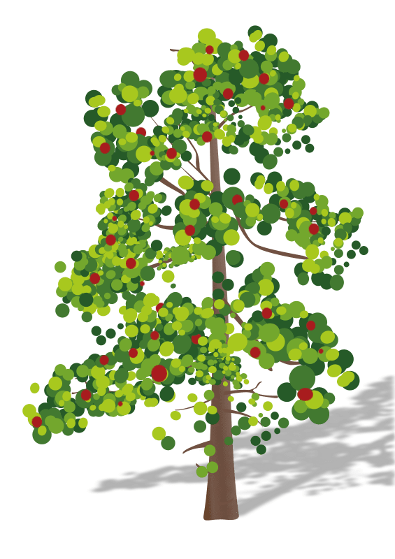 Apple tree clipart with flowers by baditaflorin free