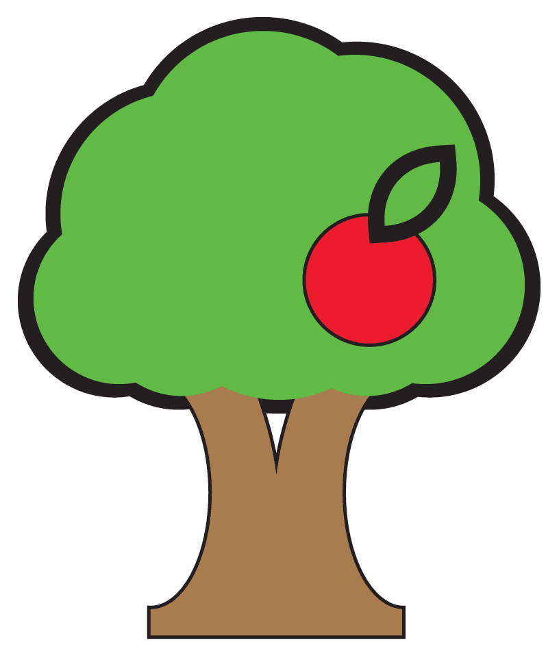 Apple tree logo clover st clipart