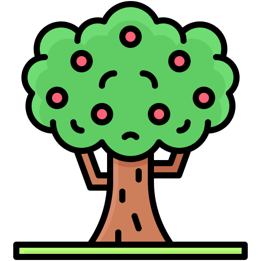 Apple tree nature clipart vector