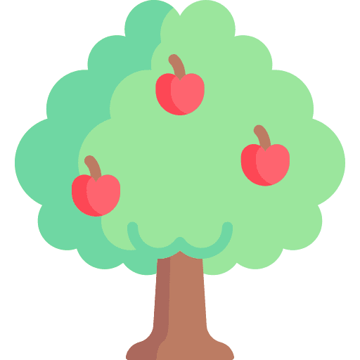 Apple tree special flat clipart transparent