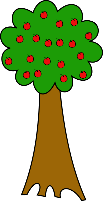 Apple tree vector for clipart