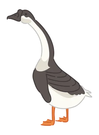 Best goose in vector format clipart