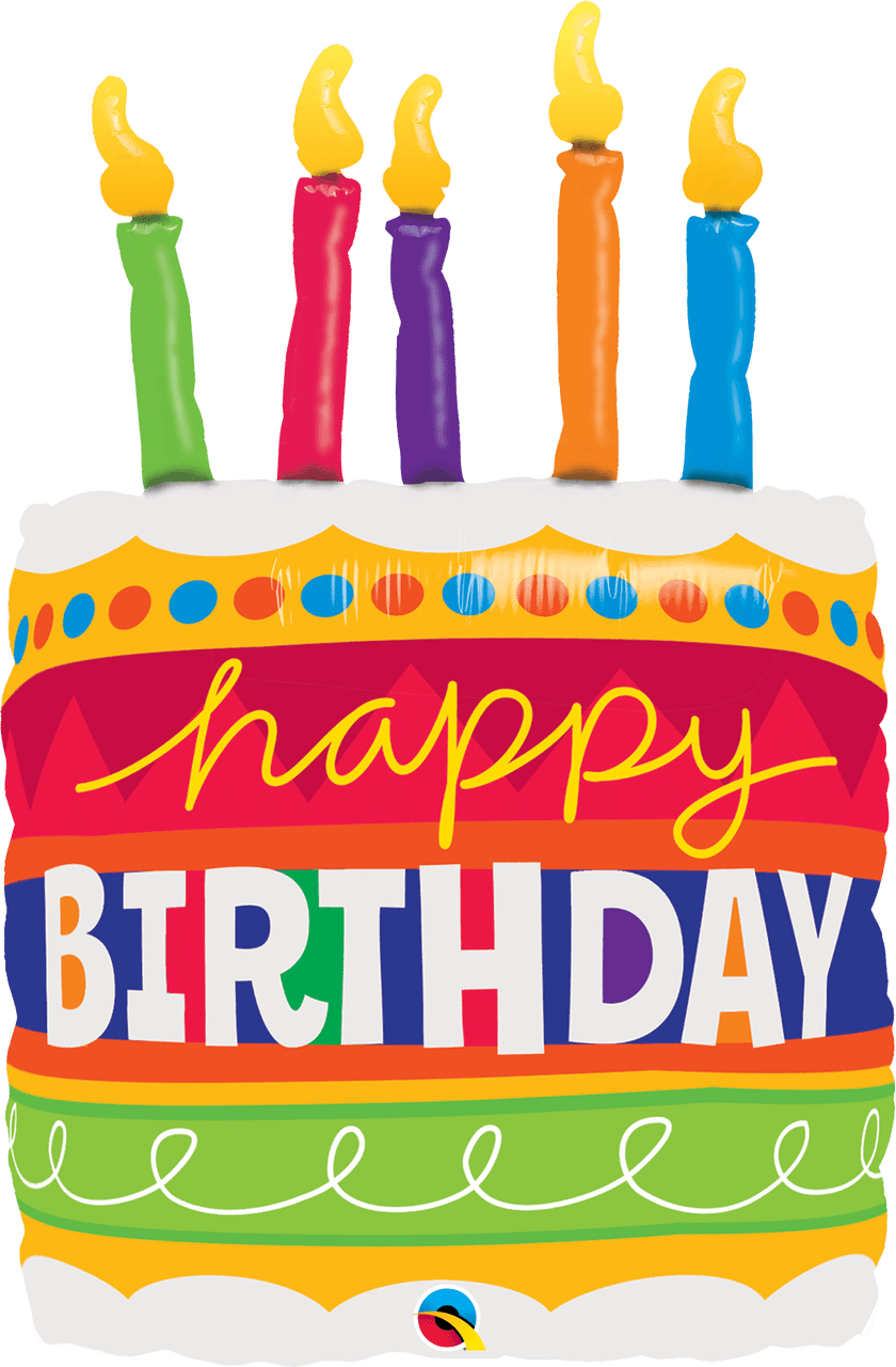 Birthday party cake candles helium xpress balloon wholesale clipart image