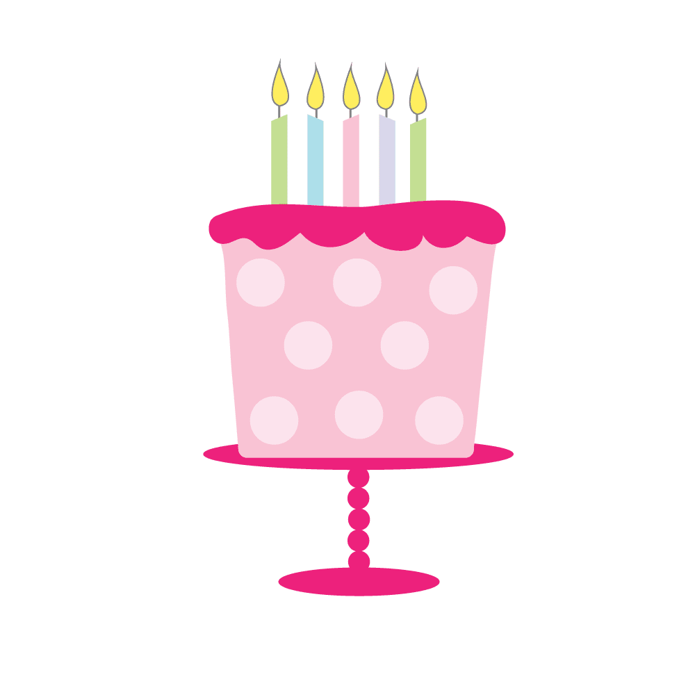 Birthday party cake clipart for craft projects sites background