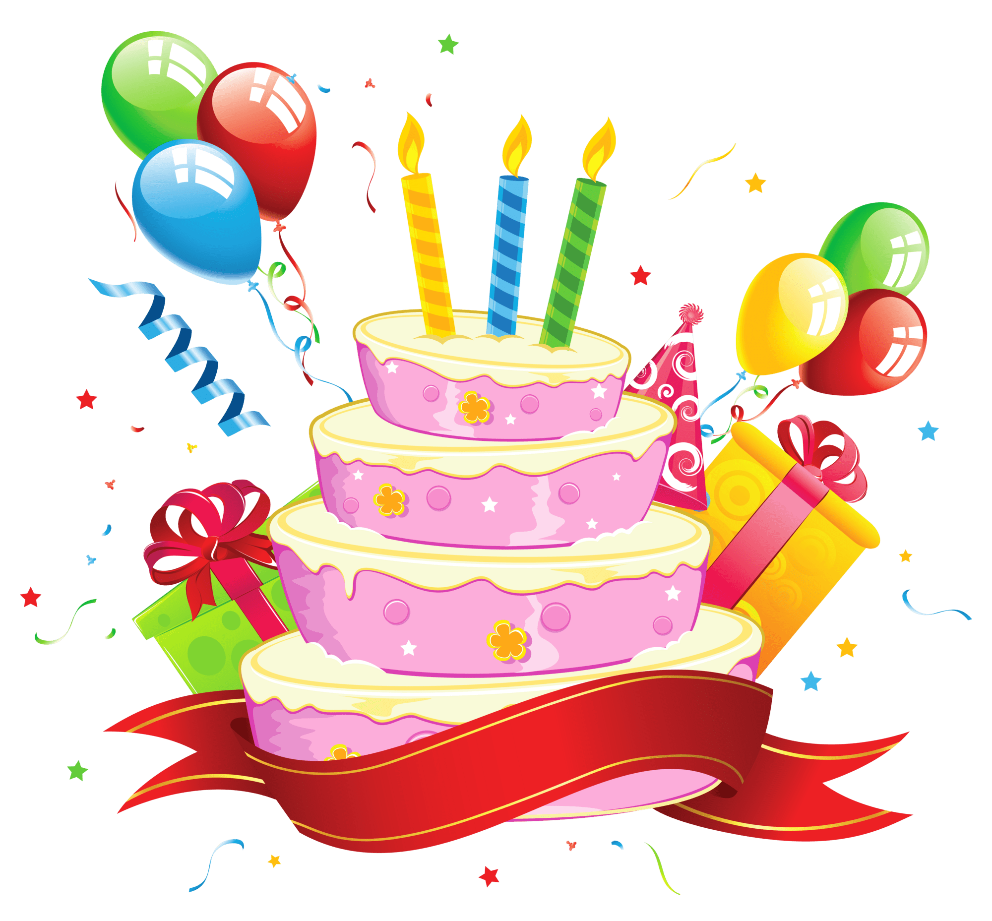 Birthday party cake clipart free