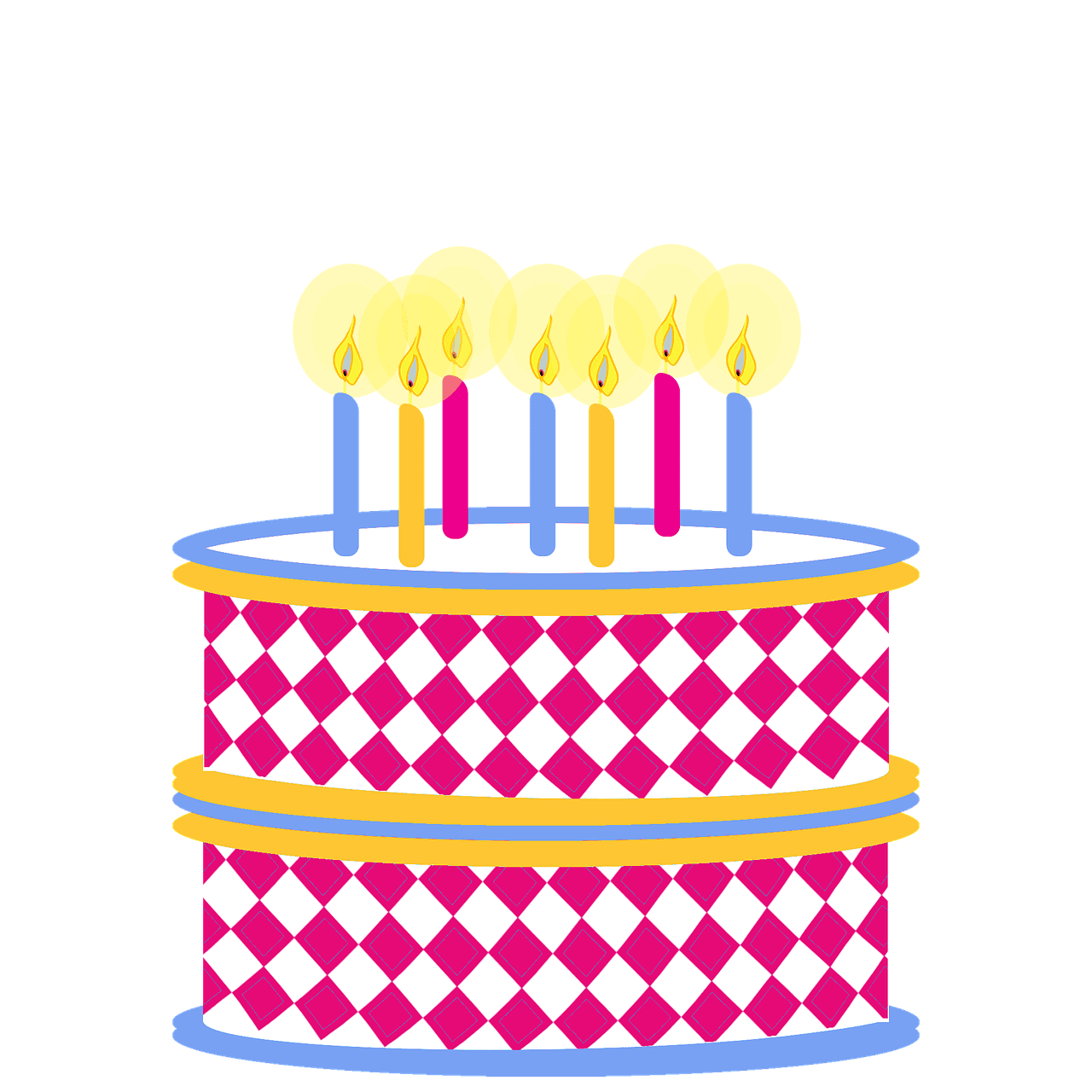 Birthday party clipart cake colorful image