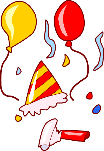 Birthday party clipart of cake photo