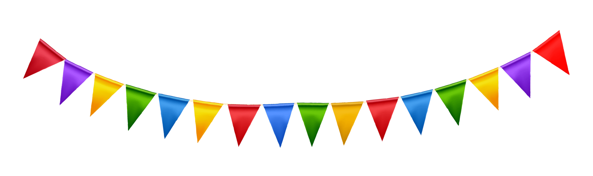 Birthday party flags image size clipart