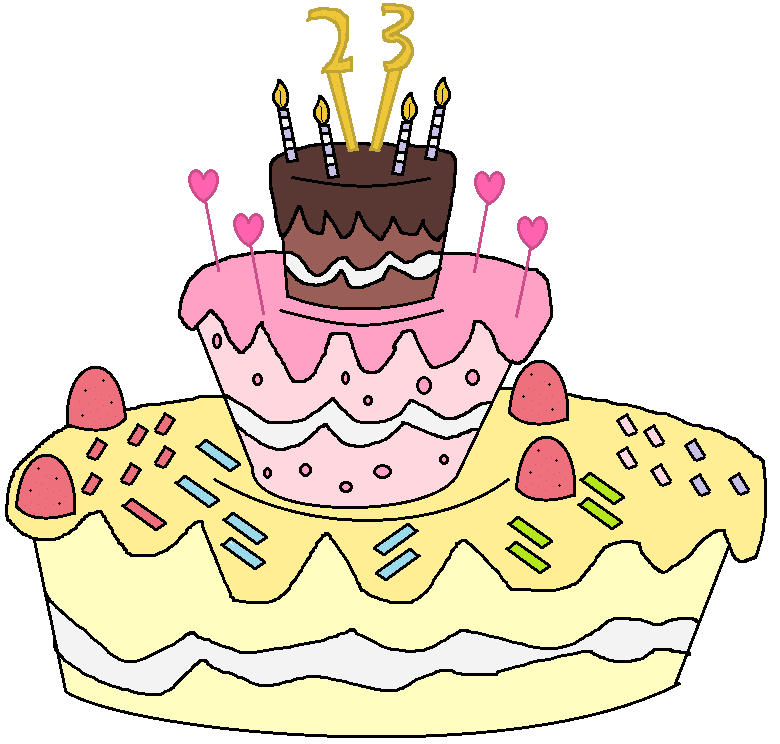 Birthday party rd cake by poppyberry clipart transparent