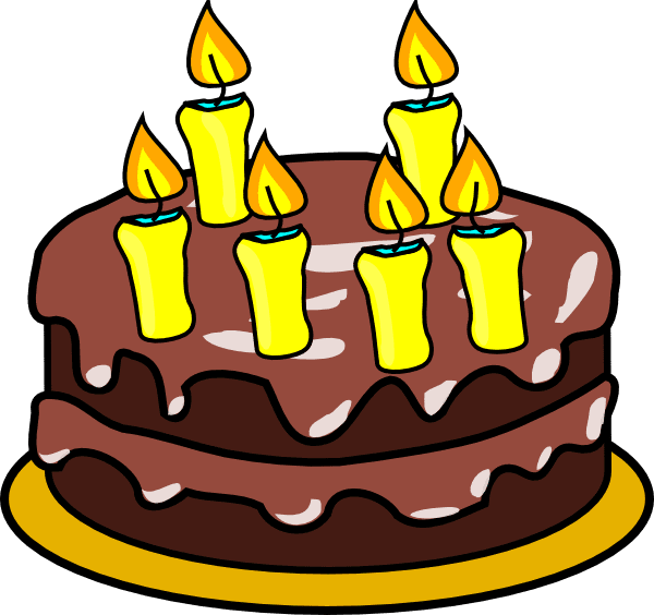 Birthday party th cake clipart vector