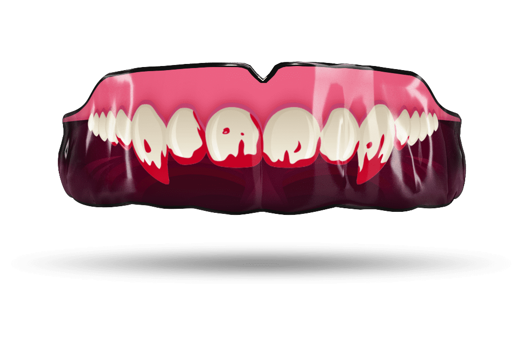 Bloody teeth impact mouthguards clipart logo