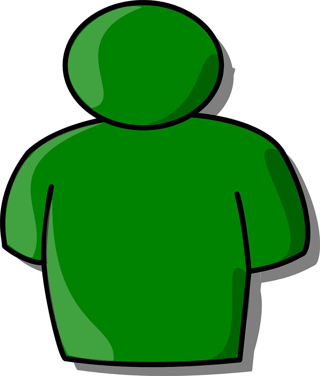 Body upper chest shoulders green image from clipart